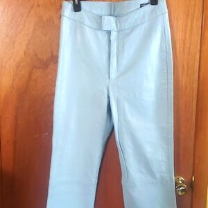 Powder Blue Leather Pants size 8